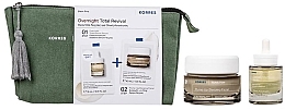 Духи, Парфюмерия, косметика Набор - Korres Black Pine Overnight Total Revival Set (n/cr/40ml + ser/15ml + bag)