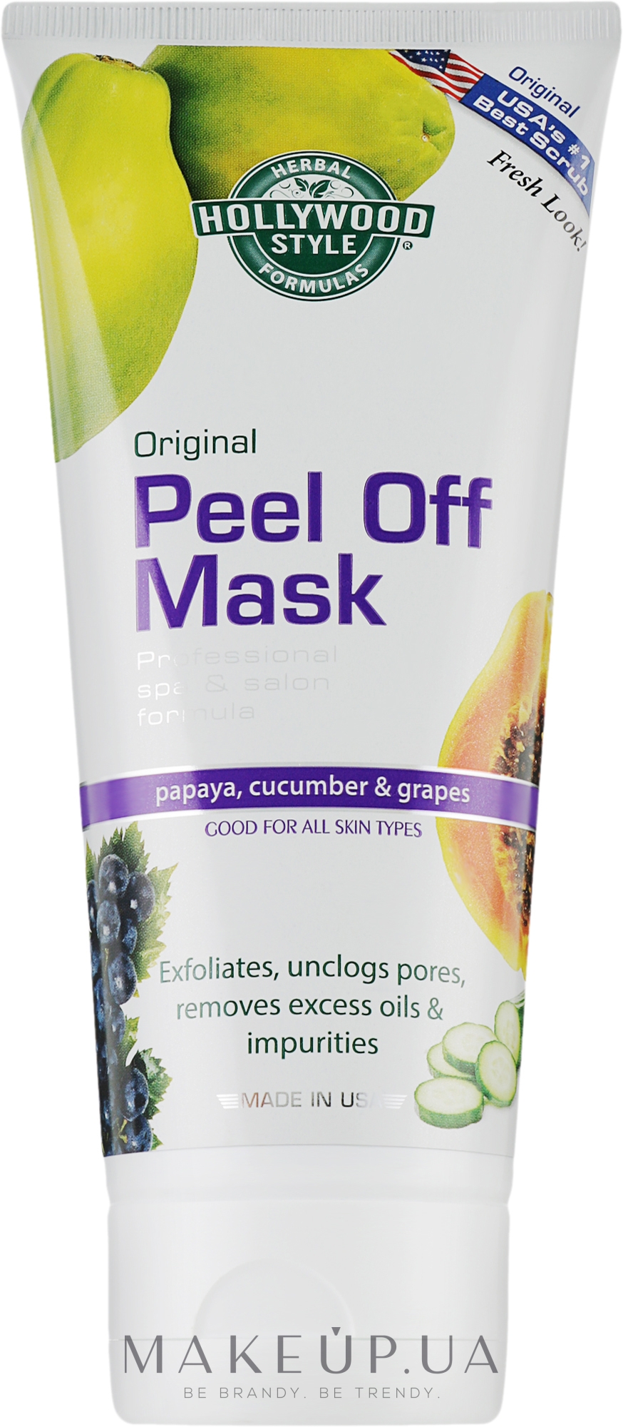 Маска-пілінг з екстрактом папайї, винограду та огірка                          - Hollywood Style Original Peel Off Mask — фото 150ml