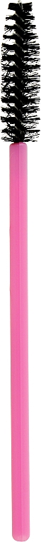 Щеточка для расчесывания ресниц, черная, розовая ручка, 10 шт. - Vivienne — фото N1