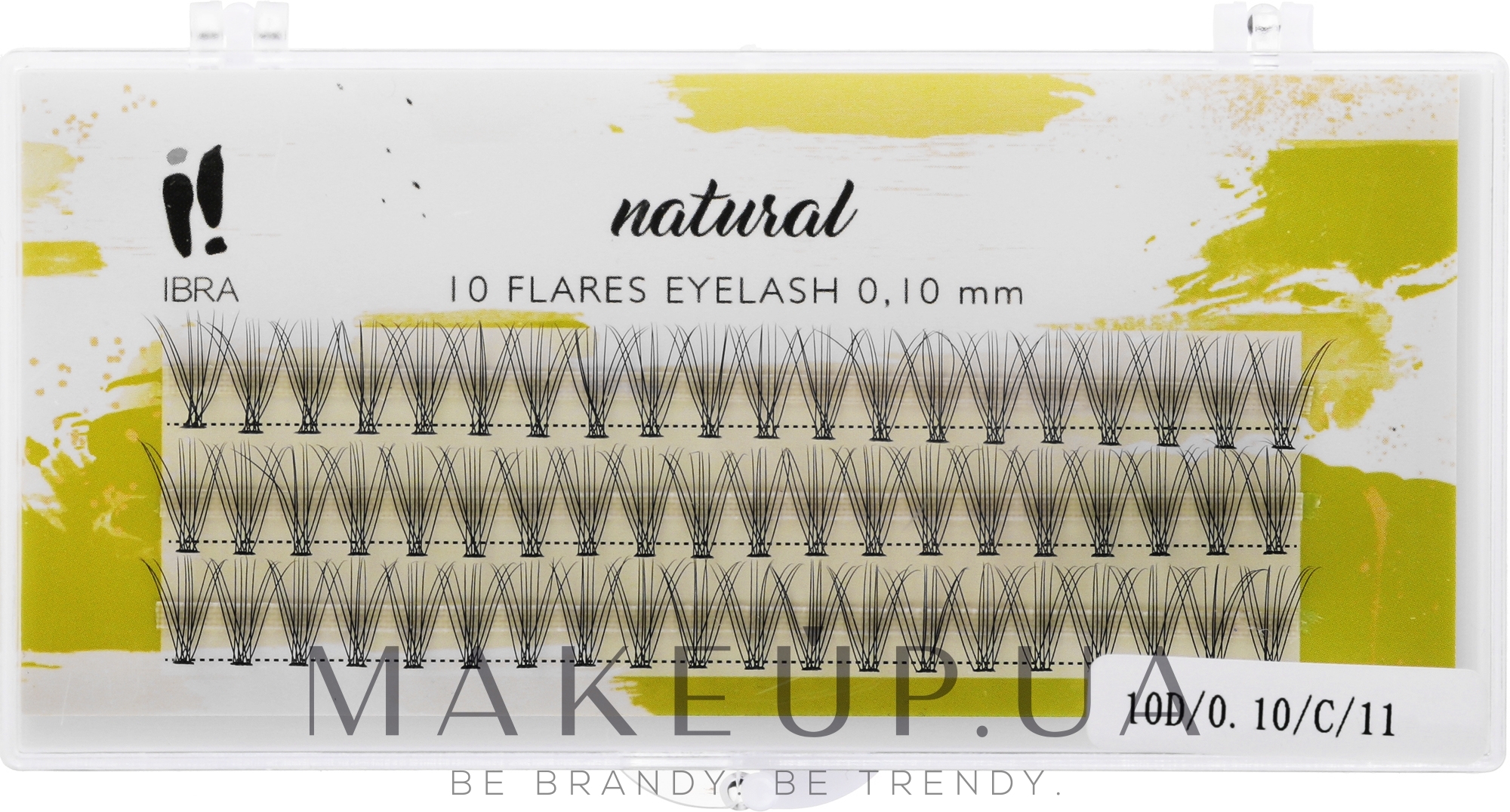 Искусственные пучки ресниц "С", 010, 11 мм - Ibra Eyelash Knot Naturals — фото 60шт