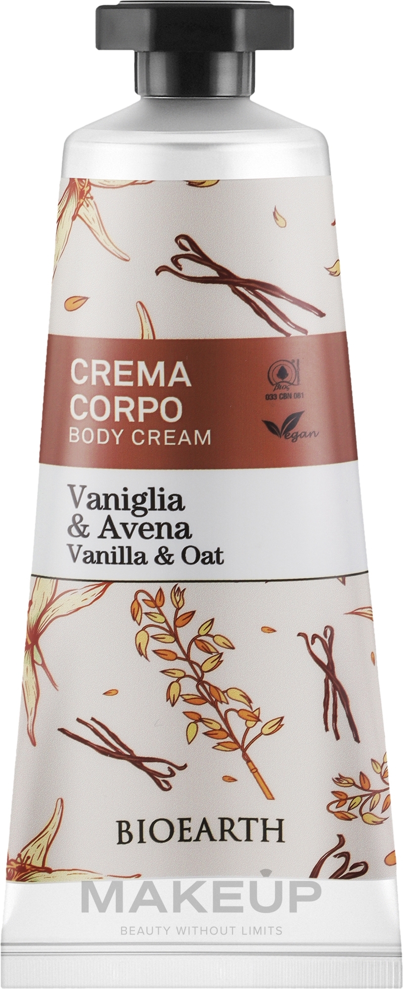 Крем для тіла "Ваніль і овес" - Bioearth Family Vanilla & Oat Body Cream — фото 75ml