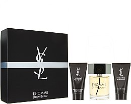 Духи, Парфюмерия, косметика Yves Saint Laurent Yves Saint Laurent LHomme - Набор (edt 100ml + a/sh balm 50ml + sh/gel 50ml)