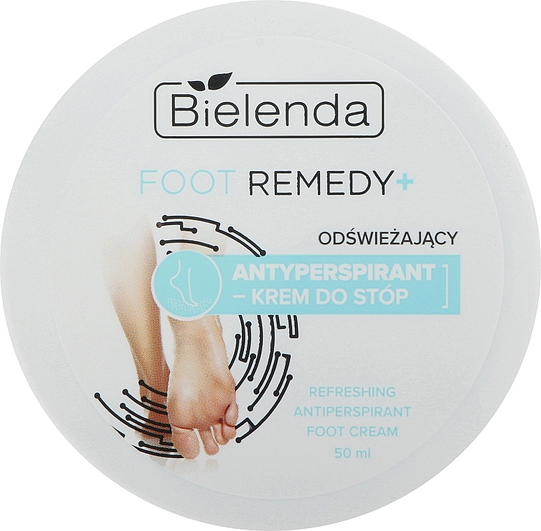 Освіжальний крем-антиперспірант для ніг - Bielenda Foot Remedy+ Refreshing Antiperspirant Foot Cream — фото N1