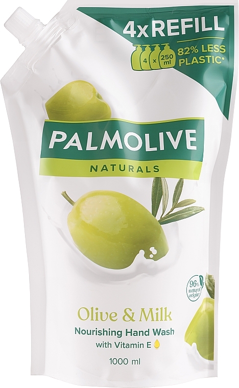 Рідке мило для рук "Молочко та оливка. Інтенсивне зволоження" - Palmolive Naturals (refill) — фото N4