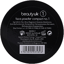 Компактная пудра для лица - Beauty UK Compact Face Powder — фото N2