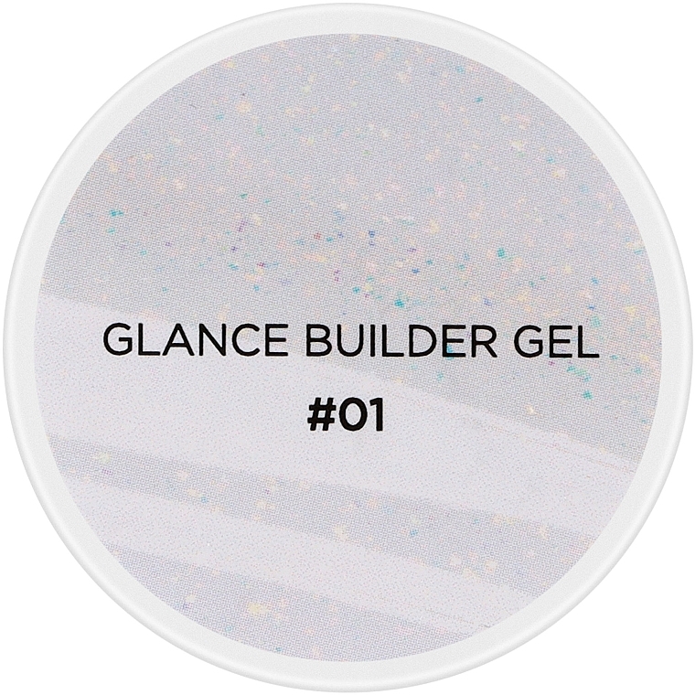 Гель с шиммером для наращивания ногтей - Couture Colour Glance Builder Gel — фото N2
