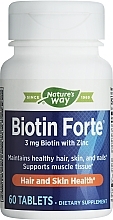 Харчова добавка "Біотін з цинком", 3 mg - Nature’s Way Biotin Forte With Zinc — фото N1