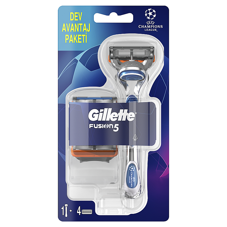 Бритва з 4 змінними касетами - Gillette Fusion5