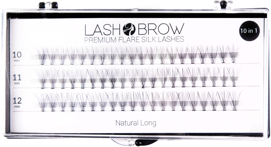 Накладные ресницы - Lash Brown Premium Flare Silk Lashes Natural Long — фото N1