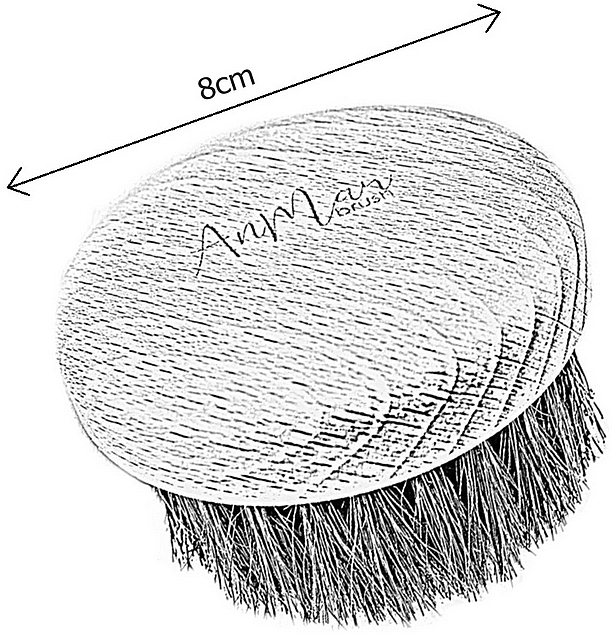 Щетка для сухого массажа шеи и зоны декольте, розовая - AnMar Brush — фото N3