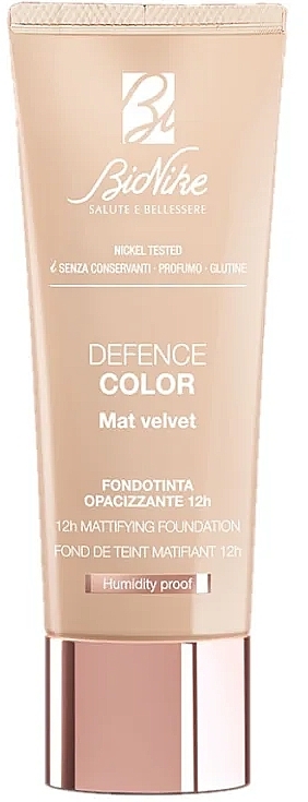 Тональна основа - BioNike Defence Color Mat Velvet 12h Foundation — фото N1