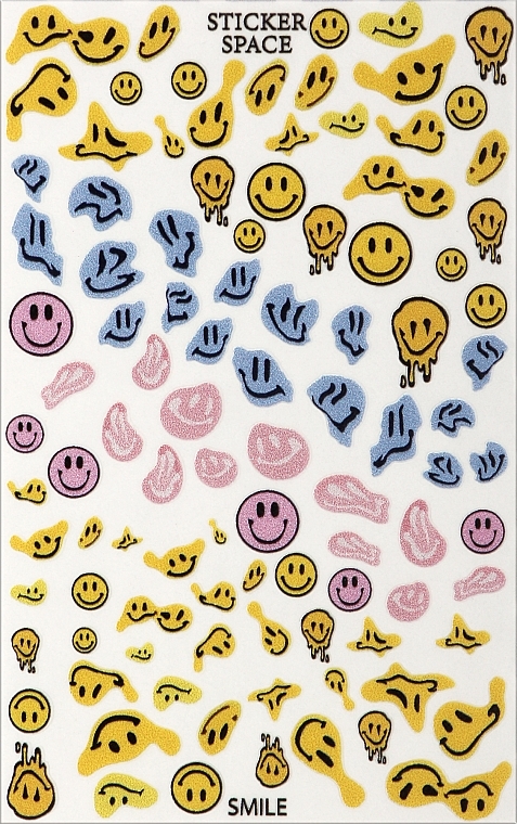  Дизайнерські наклейки для нігтів "Smile (mini)" - StickersSpace — фото N1