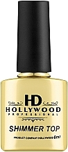 Топ для гель-лаку - HD Hollywood Shimmer Silver — фото N1