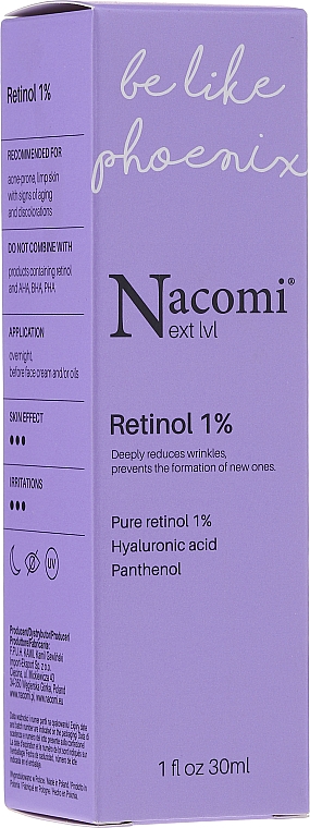 Ночная сыворотка для лица с ретинолом - Nacomi Next Level Retinol 1%