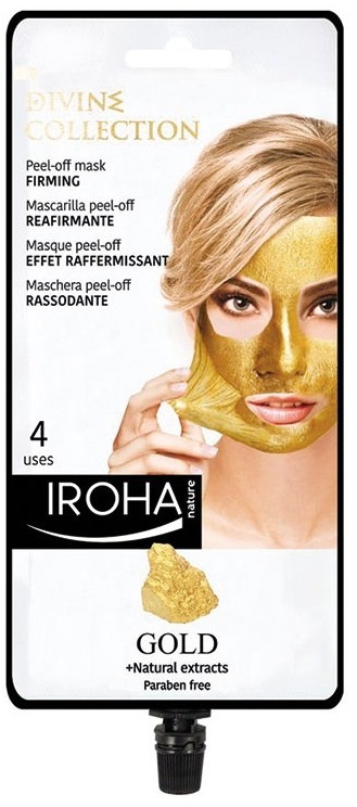 Укрепляющая маска для лица с золотом - Iroha Nature Gold Peel Off Mask Firming — фото N1