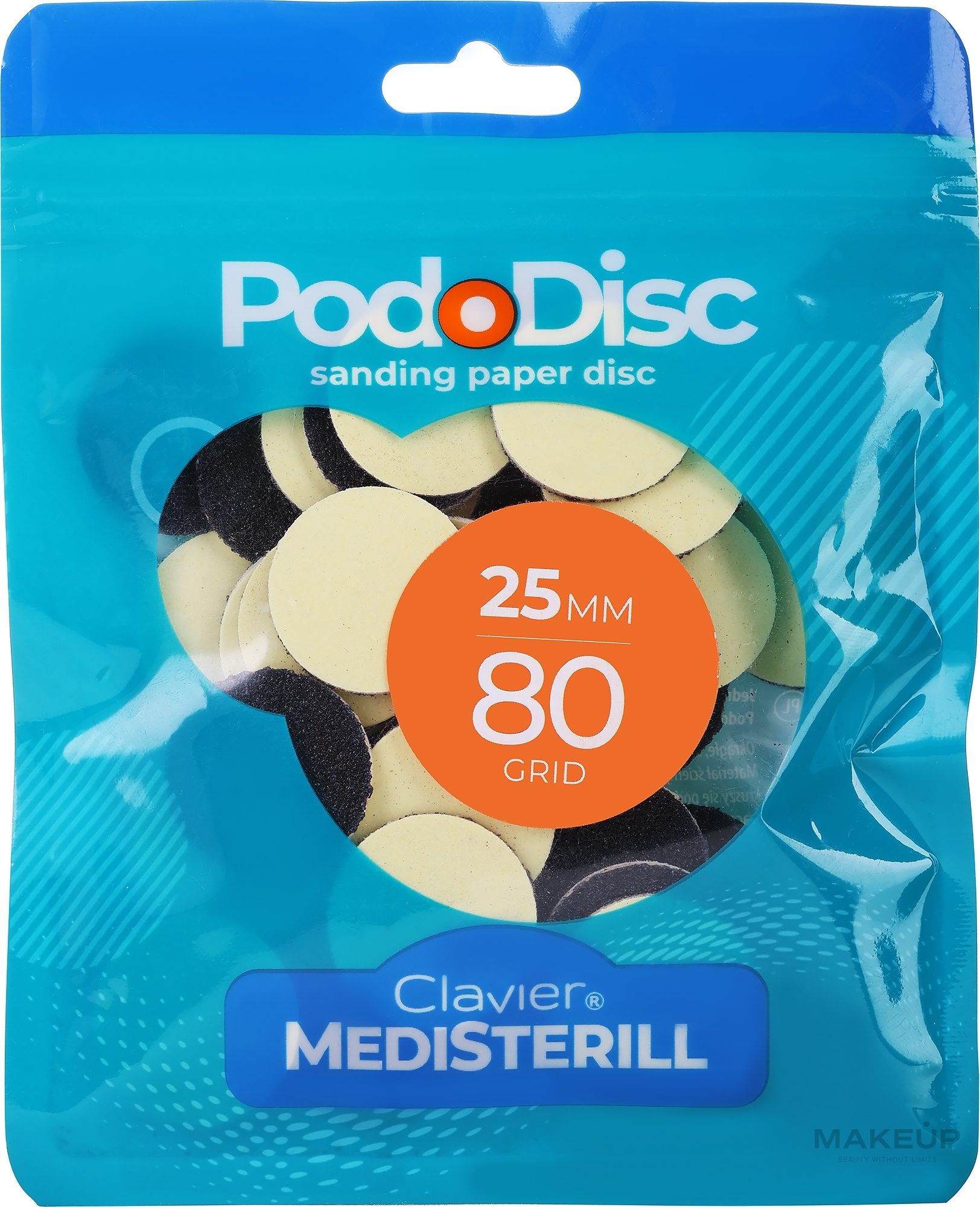 Сменные шлифовальные диски для педикюра L 80/25 мм - Clavier Medisterill PodoDisc — фото 50шт