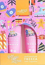 Набір - PuroBio Cosmetics Magic Xmas Fresh Fragrance (sh/gel/150ml + b/cr/150ml) — фото N1