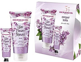 Набор - Dermacol Lilac Flower Set (h/cr/30ml + sh/cr/200ml) — фото N1