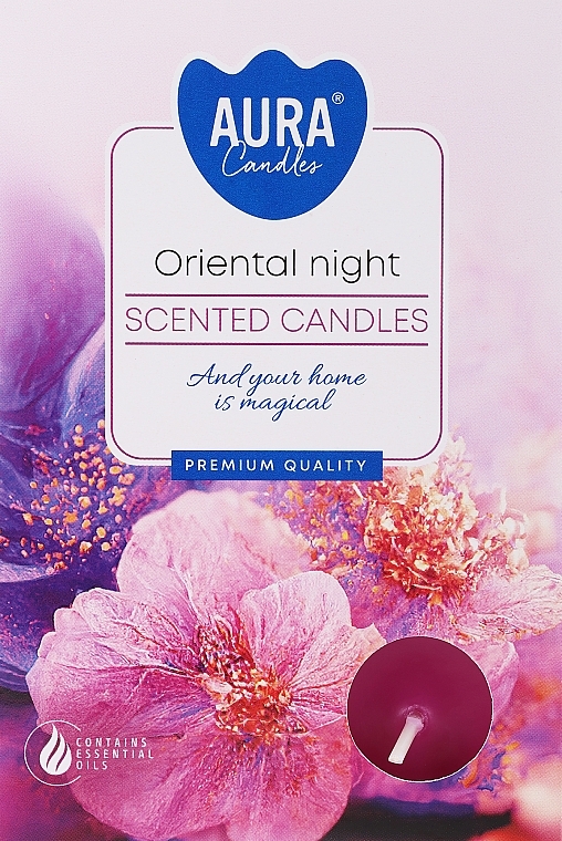 Набір чайних свічок "Східна ніч" - Bispol Oriental Night Scented Candles — фото N1