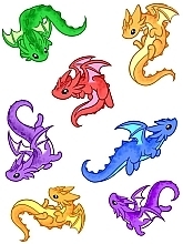 Временное тату "Детский набор драконов" - Ink-Ok — фото N2