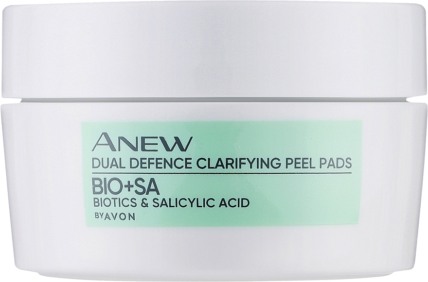 Пилинг-пады для лица - Avon Anew Dual Defence Biotics & Salicylic Acid Clarifying Peel Pads — фото N1