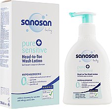 Духи, Парфюмерия, косметика Детское гипоаллергенное средство для купания 2 в 1 - Sanosan Baby Pure & Sensitive Head-to-Toe Wash Lotion