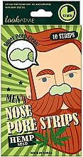 Мужские очищающие полоски для носа "Семена конопли" - Look At Me Hemp Seed Men’s Nose Pore Strips — фото N1