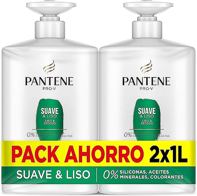 Набор - Pantene Pro-V Soft & Smooth Shampoo (shmp/2х1000ml) — фото N1
