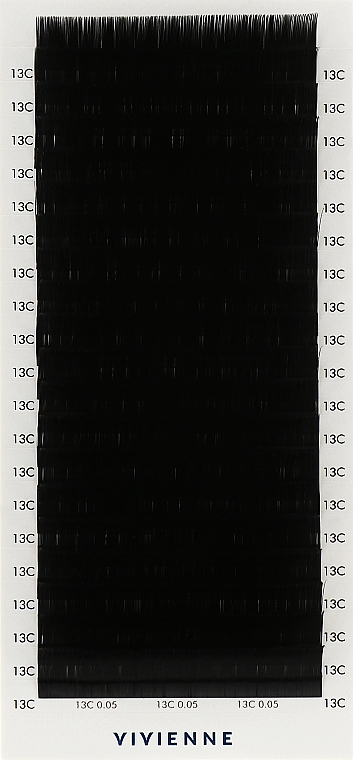 Накладные ресницы "Elite", черные, 20 линий (0,05, C, 13) - Vivienne — фото N1