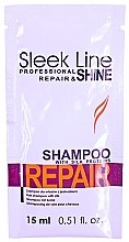 Парфумерія, косметика Шампунь для пошкодженого волосся - Stapiz Sleek Line Repair Shampoo (пробник)