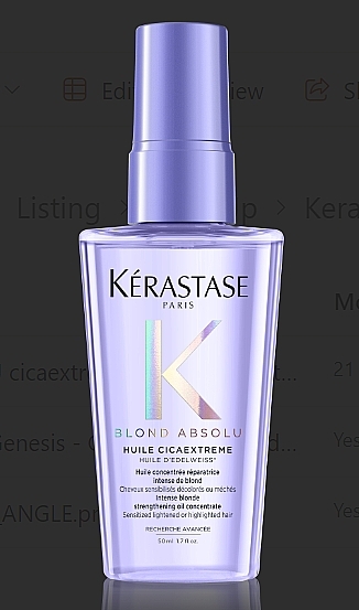 ПОДАРОК! Белая косметичка с тревел-форматами шампуня и масла - Kerastase Genesis + Blond Absolu  — фото N3