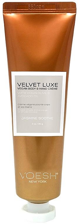 Смягчающий крем для тела и рук с жасмином - Voesh Velvet Luxe Jasmine Soothe Vegan Body&Hand Creme  — фото N1