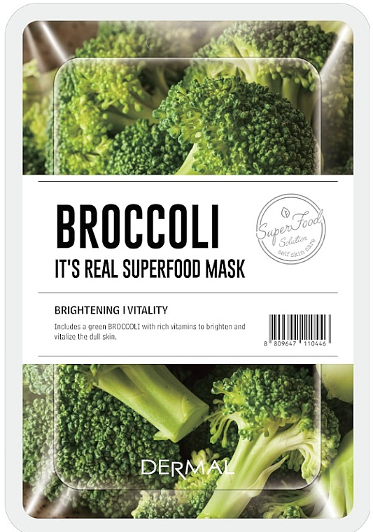 Маска для обличчя з броколі - Dermal It'S Real Superfood Mask Brocoli — фото N1