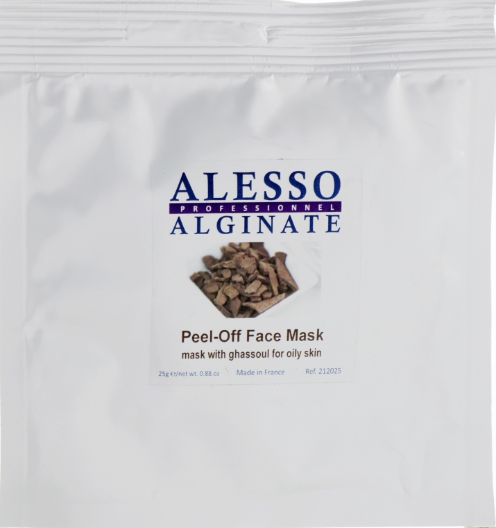 Маска для лица альгинатная с глиной Гассул - Alesso Professionnel Alginate Peel-Off Face Mask With Ghassoul For Oily Skin