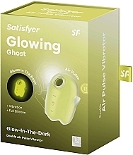 Вакуумный светящийся клиторальный стимулятор, желтый - Satisfyer Glowing Ghost Yellow — фото N1