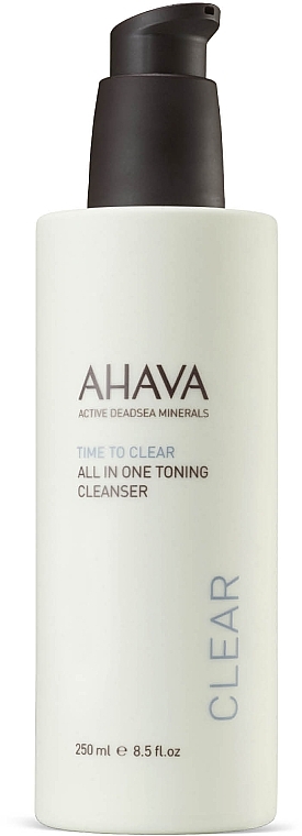 Очищення і тонізація, засіб для обличчя та очей - Ahava Time To Clear All in One Toning Cleanser — фото N1