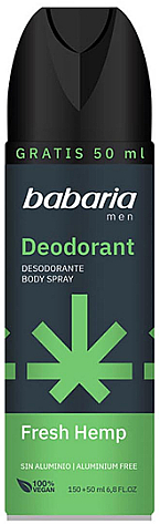Чоловічий дезодорант-спрей з канабісом - Babaria Cannabis Deo Spray — фото N1