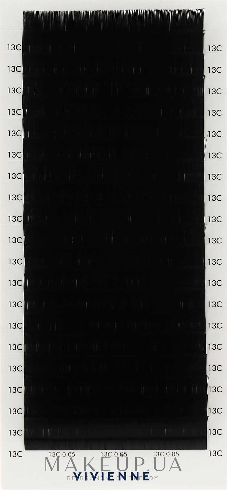 Накладные ресницы "Elite", черные, 20 линий (0,05, C, 13) - Vivienne — фото 1уп