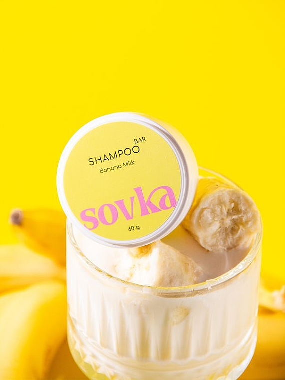 Твердий шампунь - Sovka Skincare Banana Milk Shampoo                                                                                         — фото N2