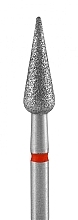 Фреза алмазная "Остроконечная груша", красная, диаметр 4 мм, рабочая часть 12 мм - Staleks Pro — фото N1