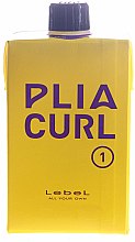 Лосьйон для хімічної завивки волосся середньої жорсткості, крок 1 - Lebel Plia Curl 1 — фото N1