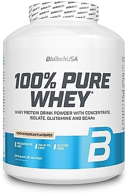 Протеин - Biotech 100% Pure Whey Cookies & Cream — фото N1