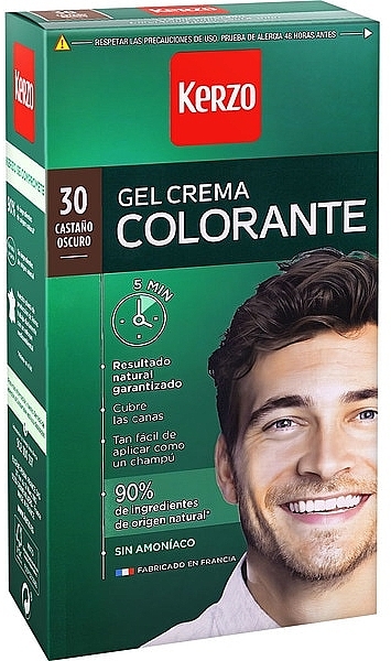 Крем-гель краска для мужчин - Kerzo Gel Creama Colorante — фото N1