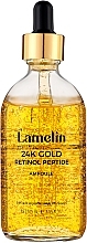 Сироватка для обличчя з ретинолом і пептидами - Lamelin 24K Gold Retinol Peptide Ampoule — фото N1