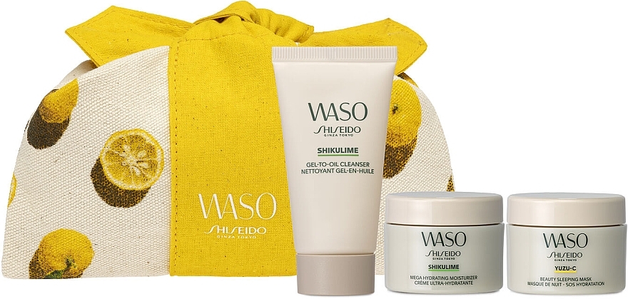Набор - Shiseido Waso Moisture Charge Kit Starter Kit (f/cream/15ml + f/mask/15ml + cleanser/30ml) — фото N1