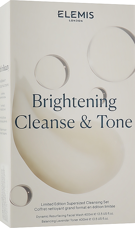Набор - Elemis Brightening Cleanse & Tone (toner/400ml + cr/wash/400ml) — фото N1