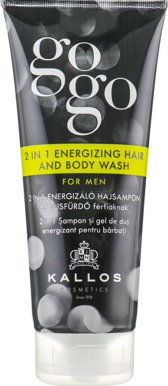 Шампунь-гель для душа для мужчин - Kallos Cosmetics Go-Go 2-in-1 Energizing Hair And Body Wash For Men — фото N1
