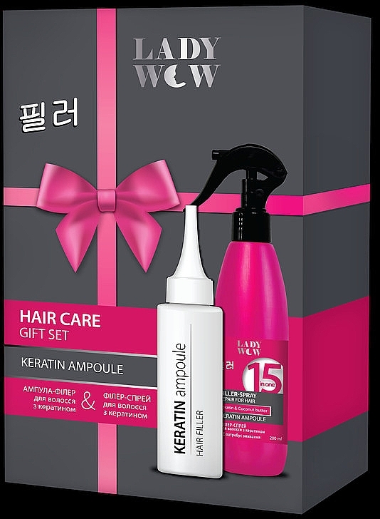 Набор - Lady Wow Filler Hair Care (h/spray/200ml + h/ser/100ml) — фото N1