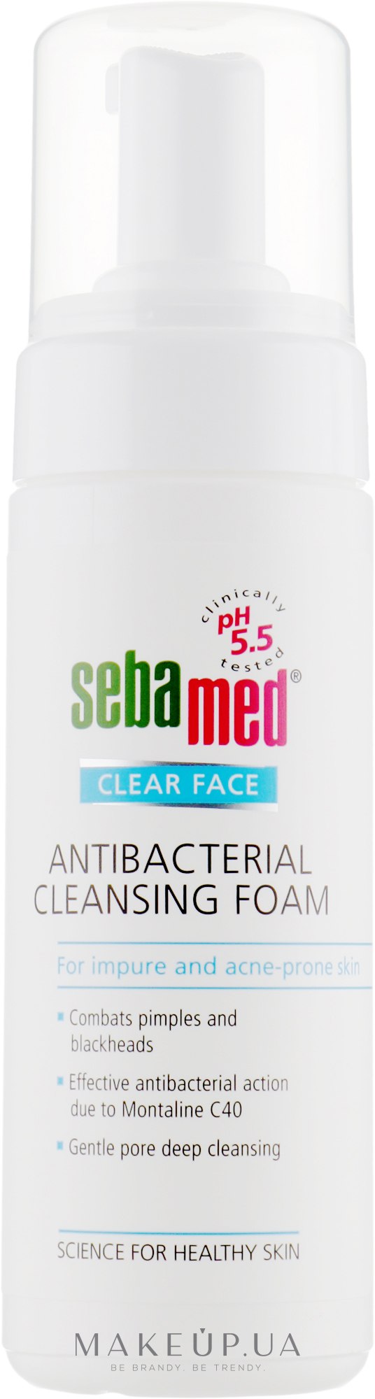 Очищувальна пінка для обличчя антибактеріальна - Sebamed Clear Face Antibacterial Cleansing Foam — фото 150ml