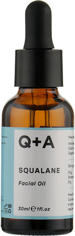 Олія для обличчя "Сквалан" - Q+A Squalane Facial Oil — фото N1